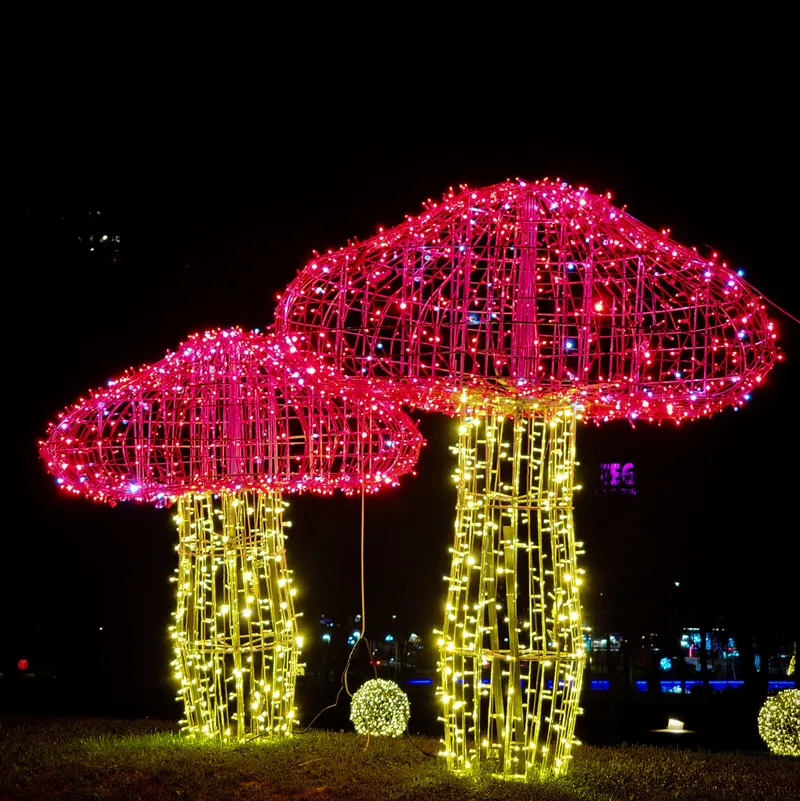 Neon Mushroom Garden
